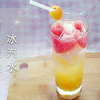 ♡西瓜水果♡-冰汽水的做法图解3