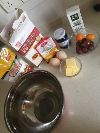 蓝莓酱松饼的做法步骤1