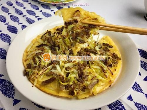 牛肉韭黄煎饼的做法