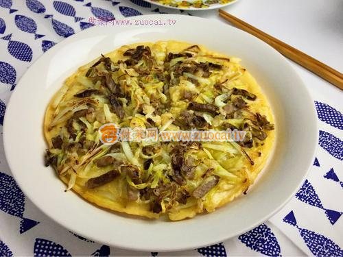 牛肉韭黄煎饼的做法