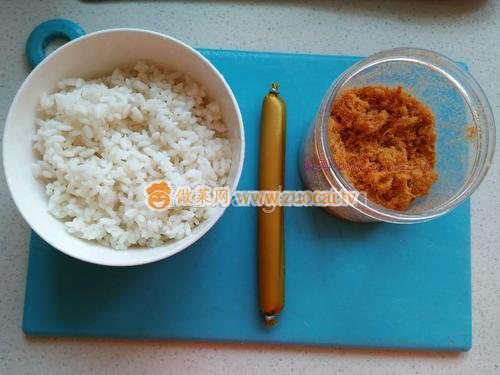 肉松火腿饭团的做法