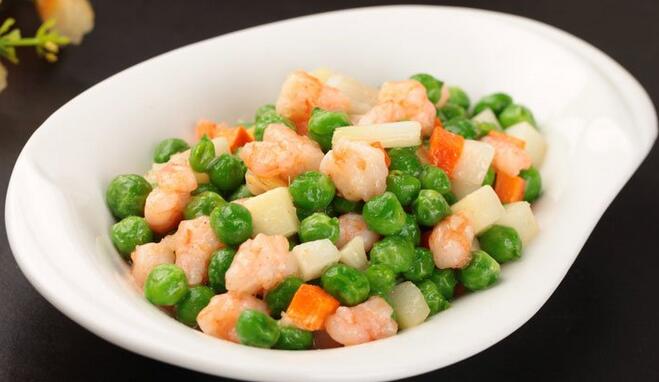 家常菜马蹄豌豆炒虾仁怎么做？