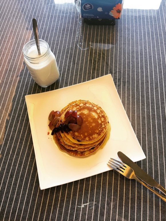 蓝莓酱松饼