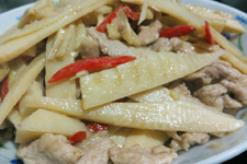 冬笋炒肉的做法