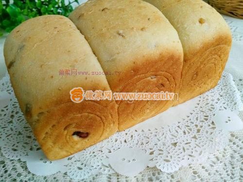红豆无油无糖全麦土司的做法