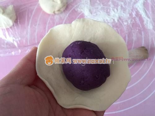 开口笑紫薯包的做法