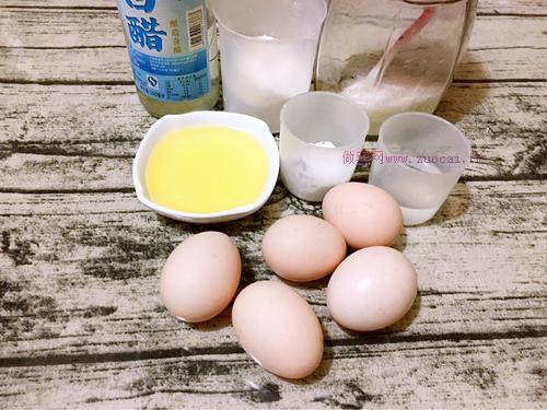 八寸戚风蛋糕（清水版）的做法