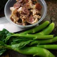 芥兰炒腊肉的做法步骤1