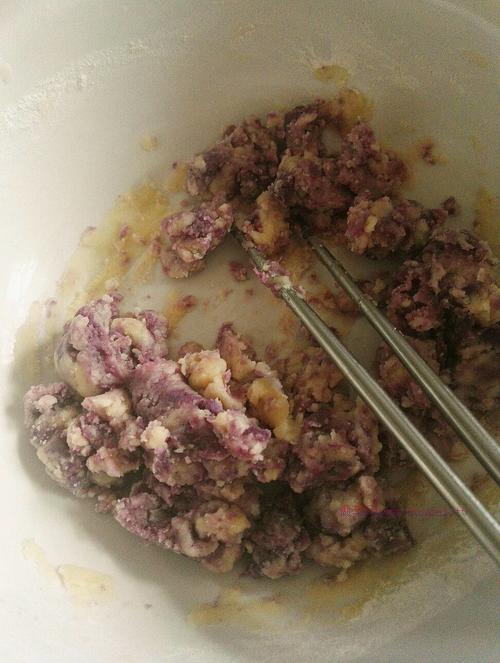 紫薯红豆酥的做法