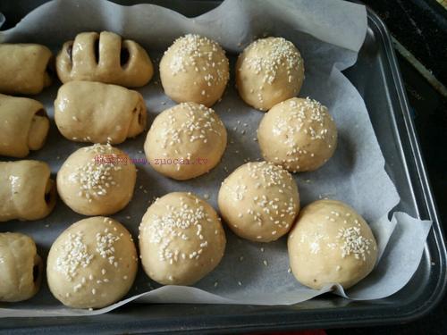 全麦小面包（豆沙馅）的做法