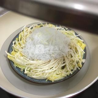 蒜蓉粉丝蒸娃娃菜的做法步骤：7