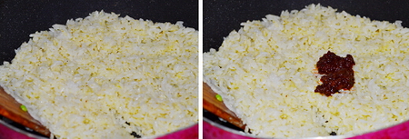 豌豆虾仁炒饭步骤7-8