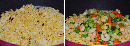 豌豆虾仁炒饭步骤9-10
