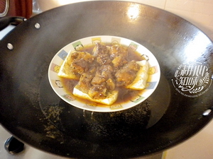 豆腐蒸黑椒排骨的做法步骤7