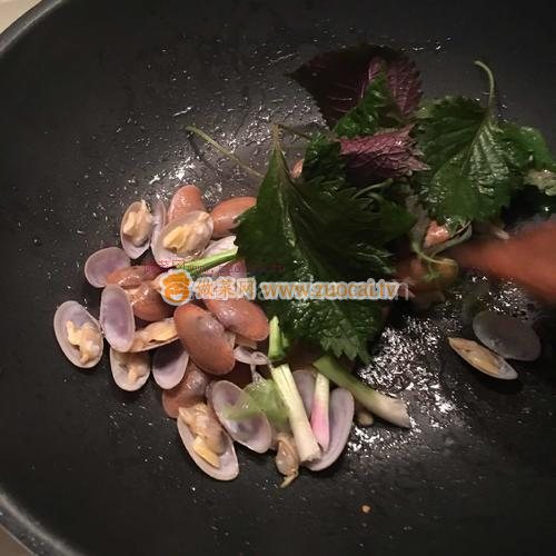 紫苏爆炒花甲的做法